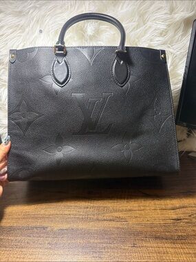 Black Monogram Empreinte Leather Tote